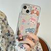 Bonita funda para iPhone 13, 14, Pro Max, Apple 11, suave, transparente, con espejo galvanizado, sencilla, con diseño de animales de fiesta