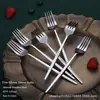 Amazon transfronterizo acero inoxidable vajilla portuguesa hotel tenedor de bistec occidental tenedor fábrica al por mayor
