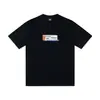 Marca europeia e americana trendy transfronteiriça Cort, logo Alcatraz no peito, estampa nas costas, camiseta de manga curta com caimento solto para o verão, unissex