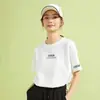 Transfronteiriço Aliexpress Nova Marca da Moda Manga Curta Moda Feminina Estilosa Jovem Modeladora Algodão Puro Algodão de Xinjiang Camiseta de Manga Curta