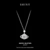 Nuevo colgante de planeta cósmico de ensueño de plata pura para mujer, cadena para la clavícula de moissanita de 1 quilate, en stock para dropshipping