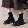 Botas Martin para conquistar la calle zapatos de mujer 2026 Otoño/Invierno súper bonitas adelgazantes tacón medio súper calientes botas elásticas botines cortos botas de mujer de una sola pieza