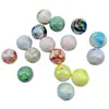 Cuentas Redondas de Mabei de Doble Color Colorido con Recubrimiento UV de 16 mm, Agujero Recto, Accesorios de Cuentas para Cadena de Teléfono Móvil, Joyería Hecha a Mano para Bricolaje