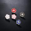 Broche Flor de Cerejeira Japonês Doce Corsage Elegante Camiseta de Verão Decote V Vestido de Manga Curta Nicho Mini Pin