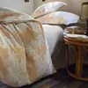 Pastoral Americana Jacquard de Fio Três Camadas Flor Amarelo Leite Conjunto de Quatro Peças Algodão Puro 1,5m 1,8m Capa de Edredom Lençóis