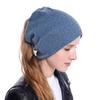 Chapéu de rabo de cavalo feminino estilo de rua solto chapéu de malha esportiva chapéu casual chapéu multifuncional cachecol faixa de cabelo