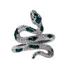 Anel de Gotejamento de Óleo em Forma de Cobra Estilo Coreano Vermelho da Internet nos Dedos do Vento Frio Esmalte Verde Casa de Cobra Dedo Indicador de Menina