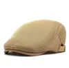Boina de Malha Respirável de Verão Chapéu Masculino e Feminino Chapéu Frontal Chapéu de Sol para Exterior Chapéu de Viagem Comércio Exterior Pronta Entrega