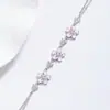 Pulsera de Flor de Melocotón de Resina Estilo Chanel, Pulsera de Plata 925, Joyería de Nicho de Lujo Ligero, Accesorio de Alta Gama para Mujer, Regalo de Cumpleaños