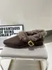 Sapatos Femininos Mary Jane Estilo Coreano Bico Quadrado Cabelo Cacheado Mais Veludo 2026 Inverno Novo Tira com Fivela Única Mocassins Peludos de Salto Baixo Quente