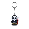 Venta al por mayor de fábrica Figuras de Halloween Llaveros Pegamento de Goteo Muñecos de Terror de PVC Llaveros Colgantes para Mochila DIY
