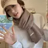 Bufanda Versátil de Color Sólido Nueva Tendencia Otoño e Invierno Lana Tejida Moda Coreana Cálida Versátil Estilo Tejido de Color Sólido