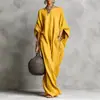 Nuevo Producto de Amazon 2026: Vestido de Mujer de Color Sólido con Cuello Redondo, Diseño Personalizado Estilo Diosa, Estilo Vacaciones de Verano