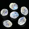 Nuevas Cuentas de Vidrio Imitación Concha Tridimensional Doble Cara con Agujeros Horizontales Translúcidos para Pulseras, Collares y Accesorios de Joyería DIY