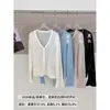 Loja Conceito Shanghai Dan Nong / Cardigan Fino de Tricô Respirável com Toque Fresco e Mangas Sino para Proteção Solar Erva de São João A8852