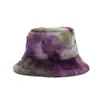 Novo Chapéu de Inverno Outono e Inverno 2025 Tendência e Mais Fácil de Combinar Moda Gradiente Arco-Íris Tie-Dye Chapéu de Pescador Acolchoado Chapéu de Bacia Feminino Inverno