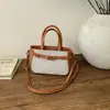 Bolso Bandolera de Hombro para Mujer 2025 Nuevo de Moda Retro Textura Diaria para el Trabajo y el Viaje con Bloques de Color Simples