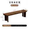 Mesa de jantar retangular usada em madeira maciça, design simples, adequada para salas de jantar, salas de estar residenciais, e como um espaço de trabalho casual ou uma grande superfície de mesa
