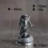 Figurillas de modelo de dragón de cobre macizo y soldado subterráneo, juguetes de cobre blanco y latón, adornos para juegos de mesa, piezas de ajedrez para colección
