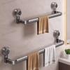 Toallero con ventosa para inodoro, estante de almacenamiento sin perforaciones, colgante de pared, barra individual, estante de almacenamiento para toallas de baño para baño e inodoro, barra para colgar