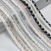 1cm Fio Duplo Tecido Ouro e Prata Tranças de Seda Estação Europeia Chanel Estilo Renda Acessórios Feitos à Mão DIY Acessórios para Cabelo Cinto Decorativo