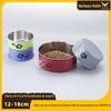 Tigela de aço inoxidável com impressão colorida para animais de estimação, tigela reta para cães, tigela única para beber água, alimentação para cães, bacia para beber gatos