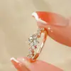 Anel de Zircônia Full Diamond Estrela Desejada Estilo Coreano Ins Tendência da Moda Nicho Sensação de Alto Padrão Anel Ajustável de Casamento