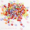 Estrella acrílica de colores brillantes, luna, cuentas redondas, cuentas brillantes en forma de corazón, materiales para pulseras, collares de joyería hechos a mano para DIY