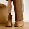 Botas de Nieve Gruesas y Cálidas de Suela Gruesa, Simples y Elegantes para Mujer, Nueva Moda Otoño e Invierno 2026, Botas Versátiles y Cómodas para Mujer