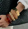 Pulsera Estilo Europeo y Americano Transfronteriza Ins Brillante Exagerada Pulsera Personalizada Gradiente Pulsera Rayada Colorida Joyería para Mujeres