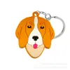 Animal Perro Gato Llavero de PVC Anillo de Llavero Cadena de Llaves Colgante Anillo de Llavero Llave de Coche