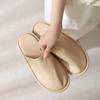 Pantuflas Plegables Salón de Belleza Gama Alta para Mujer de Interior Suela Suave Cuero Suela de Tendón Cuero Pantuflas Hogar Venta al por Mayor