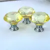 Atacado do Fabricante Maçanetas Coloridas de Cristal Diamante de 30mm para Gavetas de Móveis, Armários, Portas de Guarda-roupa, Maçanetas de Liga de Alumínio
