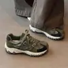 Zapatillas de entrenamiento alemanas retro de nicho para mujer con doble hebilla, zapatillas deportivas casuales planas de color block, nuevas para primavera y otoño 2026