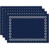 Manteles Individuales Nuevos de Lino Más Vendidos de Amazon, Nueva Decoración de Mesa de Estrella de Cinco Puntas y Paloma para Hanukkah, Venta Directa de Fábrica