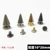 Remaches Puntiagudos Punk, Tornillos de Cabeza de Bala, Cuellos para Ropa de Cuero, Zapatos, Sombreros, Bolsos Accesorios Decorativos Metálicos DIY