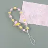 Amor cordón nicho hecho a mano cuentas de colores cordón para teléfono móvil cuerda corta anti-pérdida cuentas para hombre cadena para teléfono móvil Perla