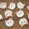 Lindo Gatito Polvo de Bebé Botón Dibujo Animado Animal Niños Suéter para Bebé Cárdigan Botón Accesorios Hechos a Mano Hebilla Decorativa
