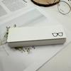 Caja para gafas hecha a mano al por mayor, color sólido, simple, caja de almacenamiento para gafas de sol para miopía, caja para gafas de sol portátil, LOGO imprimible