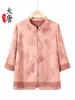 Camisas Elegantes e Estilosas de Primavera para Mulheres de Meia-Idade e Idosas, Novo Estilo 2026 Roupas e Jaquetas Estilo Chinês para Mães