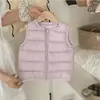 Chaleco de algodón relleno de plumón para niños, chaleco cálido para niñas, chaleco engrosado para niños, adecuado para otoño e invierno, se puede usar por dentro o por fuera