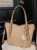 Bolsa Tote Texturizada Color Block Vintage de Grande Capacidade, Alça de Ombro Ajustável, Bolsa Simples para o Dia a Dia, Bolsa de Ombro Feminina Fashion