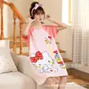 Pijamas de Sudeste Asiático Verano Sueltos Talla Grande Dulce Manga Corta Longitud Media Niña Suelta Manga Corta Bata de Noche para Comercio Exterior