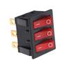 Fornecimento de Interruptor Basculante Kcd3 de 9 Pinos Vermelho 250V Ac, Interruptor Basculante de Três Posições Duas Velocidades Nove Pinos