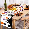 Toalha de Mesa Transfronteiriça, Enfeites de Abóbora de Halloween, Toalha de Mesa de Luxo, Decoração Inovadora para Casa Interior, Bandeiras Personalizadas