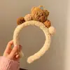 Diadema Nueva de Trébol de Cuatro Hojas y Cabeza de Kitty para Otoño e Invierno, Diadema para Lavarse la Cara en Dormitorio Estudiantil, Accesorios para el Cabello de Felpa Creativos y Lindos