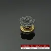 Puxador de Cerâmica para Móveis Gaveta de Armário Buraco Único Moderno Simples Pastoral Preto e Branco Estilo Europeu Buraco Único Redondo Puxador de Flor Rosa