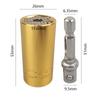 Yunbei Métrica 7-19mm Soquete 3/8" Cabo Hexagonal 1/4"-3/4" Prata Catraca Soquete Mágico
