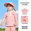 Kaka Panda Camiseta Casual de Manga Corta para Niños Verano Polo para Niños Top de Media Manga de Verano para Bebés Niñas a la Moda