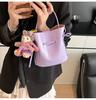 Bolso de Cubo con Cordón de Diseño de Nicho para Mujer 2026 Nuevo Modelo Bolso de Mano Bolso de Mariposa Bolso de Hombro Cruzado de Cuero Suave de Moda